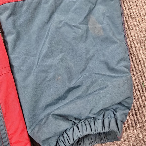 Vintage LL Bean Jacket Mens Large Red Colorblock Aztec Thinsulate Hooded USA 90s - Picture 8 of 16